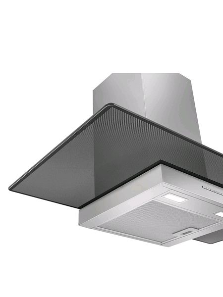 90cm Chimney Hood Stainless Steel and Glass