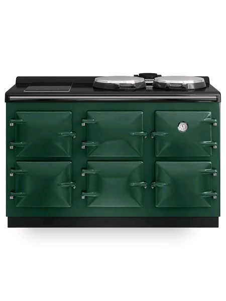 Heritage Grande Quadette Oil Fired Range Cooker in Fir Green