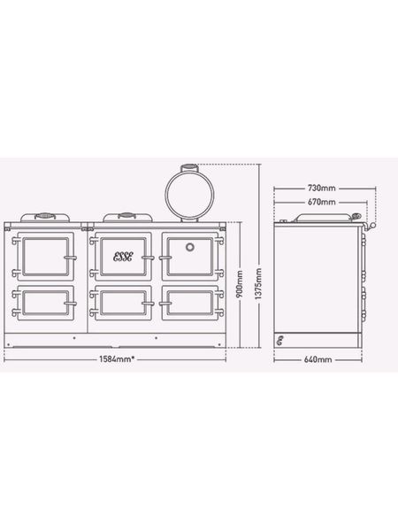 ESSE 1600T Dimensions