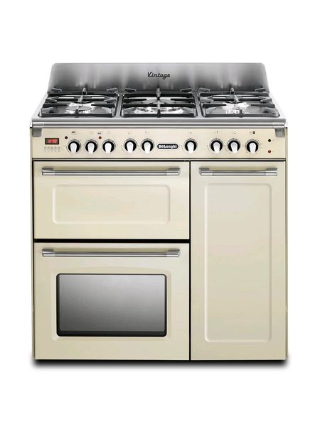 Delonghi vintage 90cm dual Cream