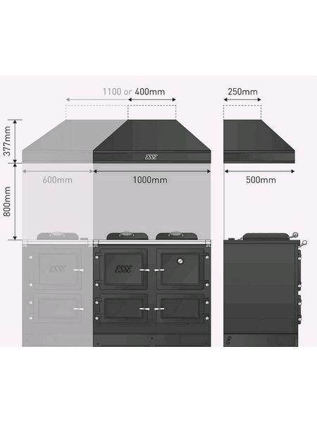 Esse hood dimensions