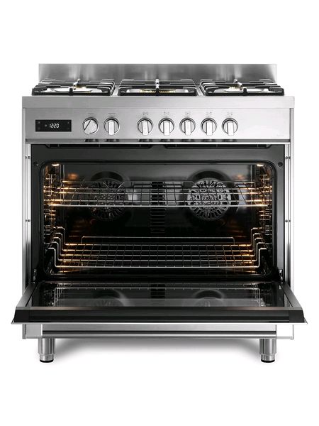 delonghi 90cm space single stainless oven