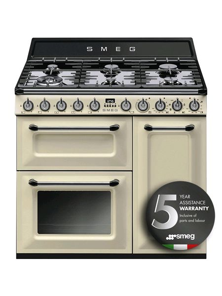 smeg victoria 90cm dual cream