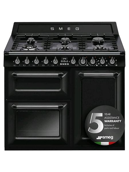 smeg 100cm dual black