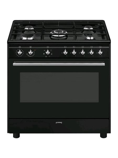 smeg concert 90cm black dual