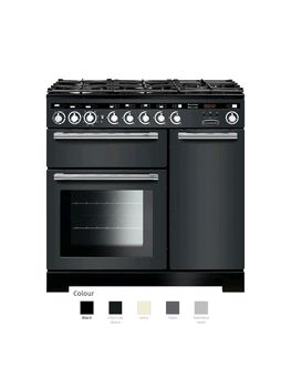 Rangemaster Encore deluxe 90 duel fuel range cooker with chrome trim