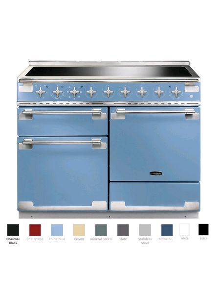 Elise 110 induction range cooker with brushed nickel trim