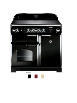 Rangemaster classic 100 induction range cooker with chrome trim