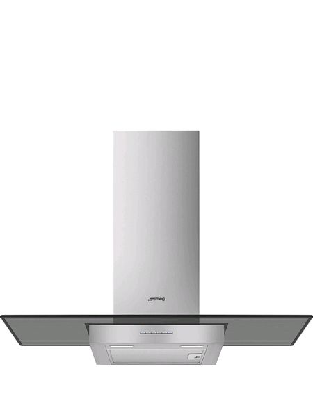 90cm Chimney Hood Stainless Steel and Glass