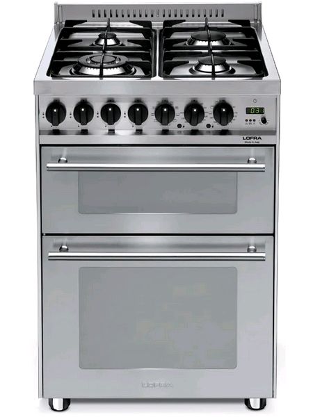 Lofra Professional 60cm Double Oven Dual Fuel Range Cooker Stainless Steel