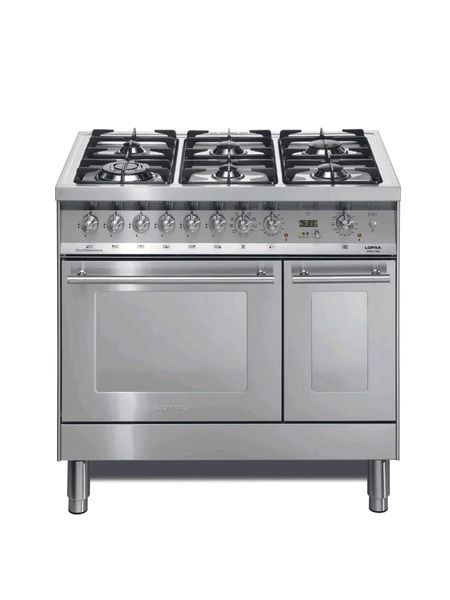 Professional 90cm 6 Burner Double Electric Oven Dual Fuel Range Cooker