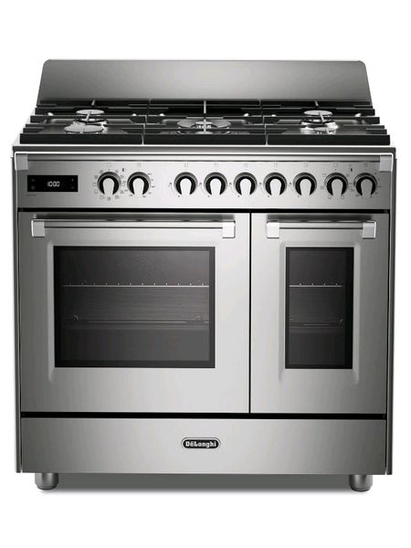 Bassano 90cm Electric Multifunctional cooker with gas hob stainless steel