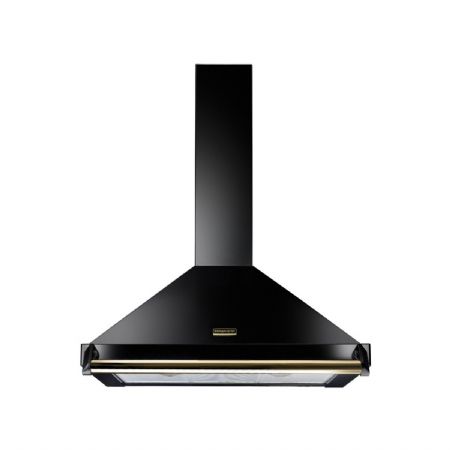 90 Classic Chimney Hood Black/Antique Brass
