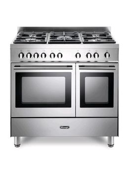 Delonghi Cookers Delonghi modern 90cm twin cavity Gas range cooker