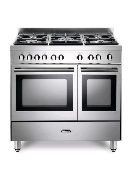 Delonghi modern 90cm twin cavity Gas range cooker