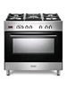 Delonghi modern 90cm single cavity dual fuel range cooker