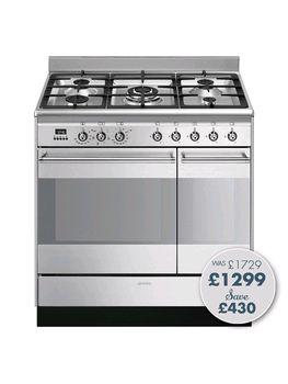 Smeg concert 90cm dual fuel range cooker