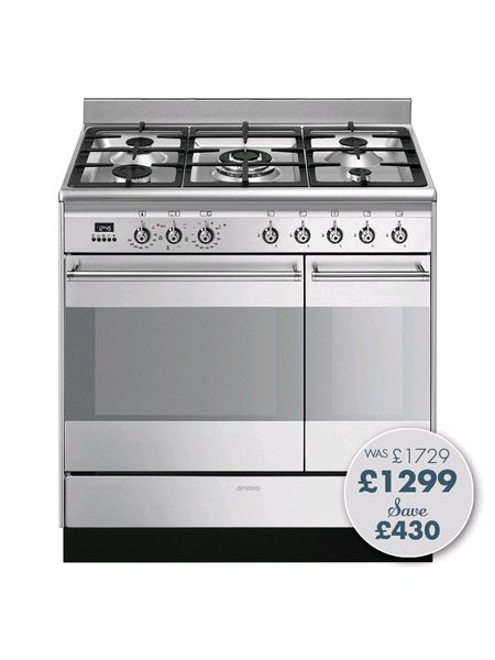 concert 90cm dual fuel range cooker