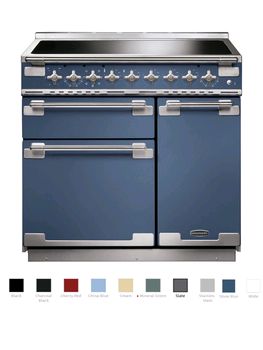 Rangemaster Elise 90 induction range cooker with brushed nickel trim