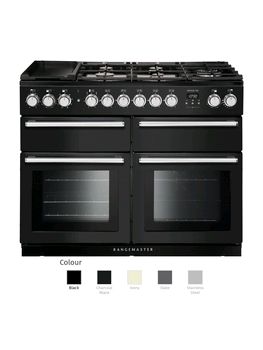 Rangemaster Nexus SE 110 Dual Fuel Range cooker with chrome trim