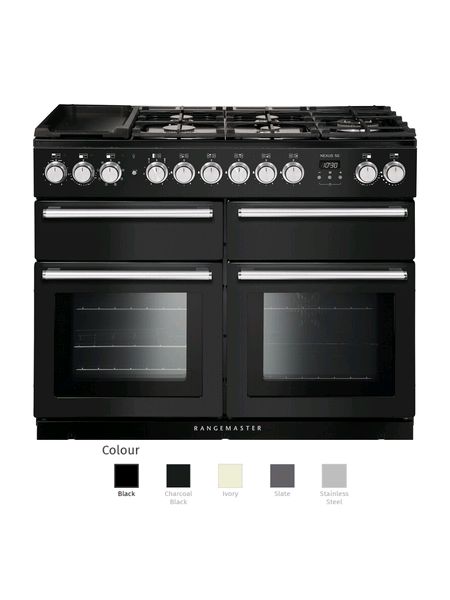 Nexus SE 110 Dual Fuel Range cooker with chrome trim